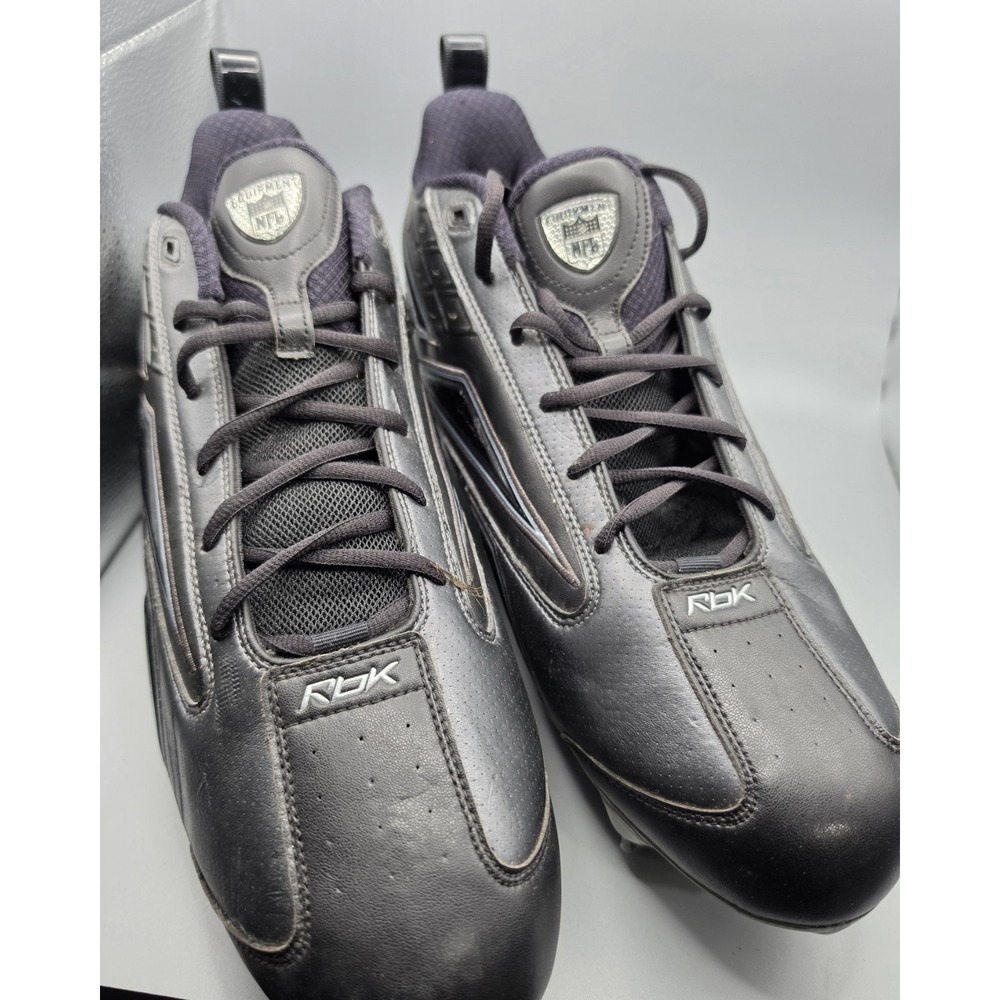 Reebok NFL Equipment RB 702 KTS Football Cleats Men's Size 16 Black Silver